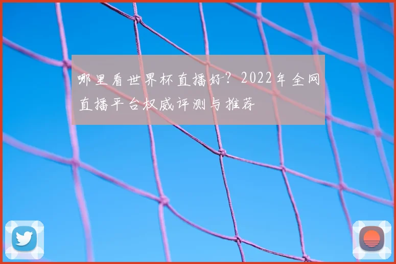 哪里看世界杯直播好？2022年全网直播平台权威评测与推荐